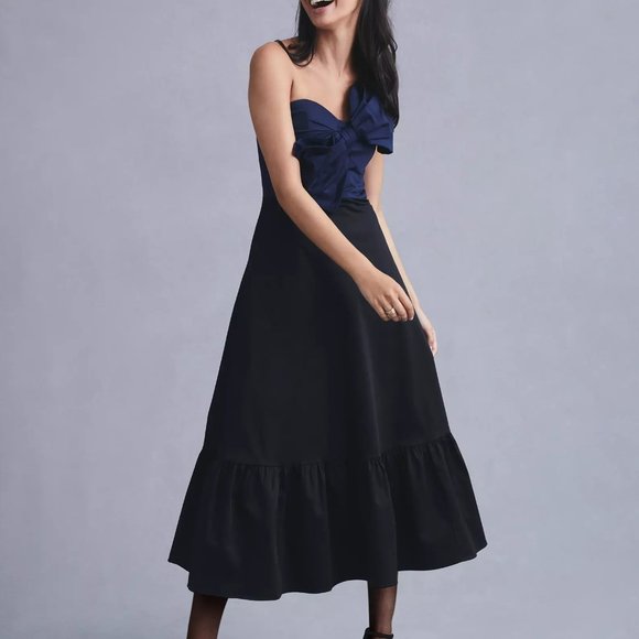 bow tie maxi dress anthropologie